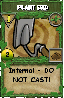 Wizard101 Gardening spell card: Plant Seed, Spell ID 8284