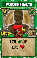 Wizard101 Life spell card: Purloin Health, Spell ID 8287