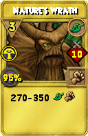 Wizard101 Life spell card: Nature's Wrath, Spell ID 8320