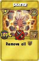 Wizard101 Myth spell card: Shatter, Spell ID 8322