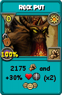 Wizard101 Sun spell card: Rock Put, Spell ID 8334