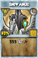 Wizard101 Moon spell card: Snow Angel, Spell ID 8336