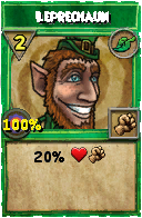 Wizard101 Life spell card: Leprechaun, Spell ID 8351