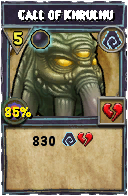 Wizard101 Shadow spell card: Call of Khrulhu, Spell ID 8353