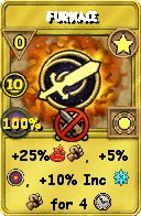 Wizard101 Star spell card: Furnace, Spell ID 8358