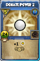 Wizard101 Cantrips spell card: Donate Power 2, Spell ID 8362