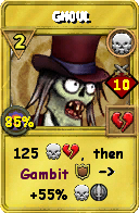 Wizard101 Death spell card: Ghoul, Spell ID 8365