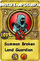 Wizard101 Myth spell card: Broken Land Guardian, Spell ID 8379