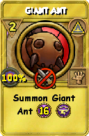 Wizard101 Myth spell card: Giant Ant, Spell ID 8381