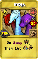 Wizard101 Balance spell card: Hydra, Spell ID 8388