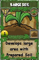 Wizard101 Gardening spell card: Large Soil, Spell ID 8389
