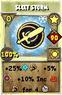Wizard101 Star spell card: Sleet Storm, Spell ID 8408