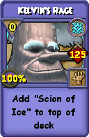 Wizard101 Ice spell card: Kelvin's Rage, Spell ID 8415