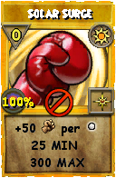 Wizard101 Sun spell card: Solar Surge, Spell ID 8428
