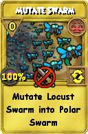 Wizard101 Balance spell card: Mutate Swarm, Spell ID 8452