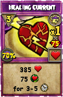 Wizard101 Storm spell card: Healing Current, Spell ID 8454