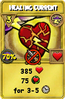 Wizard101 Storm spell card: Healing Current, Spell ID 8455
