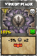 Wizard101 Death spell card: Virulent Plague, Spell ID 8456