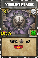 Wizard101 Death spell card: Virulent Plague, Spell ID 8458