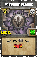 Wizard101 Death spell card: Virulent Plague, Spell ID 8460