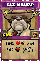 Wizard101 Storm spell card: Call in Backup, Spell ID 8463