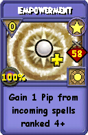 Wizard101 Star spell card: Empowerment, Spell ID 8464