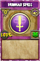 Wizard101 Storm spell card: Hunhau Spell, Spell ID 8465