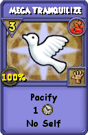 Wizard101 Fire spell card: Mega Tranquilize, Spell ID 8476