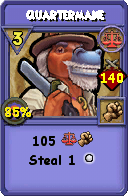 Wizard101 Balance spell card: Quartermane, Spell ID 8478