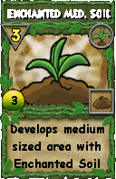 Wizard101 Gardening spell card: Enchanted Med. Soil, Spell ID 8509