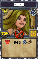 Wizard101 Shadow spell card: Sirens, Spell ID 8516