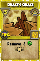 Wizard101 Myth spell card: Drake's Quake, Spell ID 8523