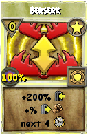 Wizard101 Star spell card: Berserk, Spell ID 8525