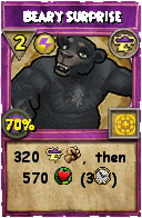 Wizard101 Storm spell card: Beary Surprise, Spell ID 8528