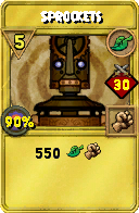 Wizard101 Life spell card: Sprockets, Spell ID 8531