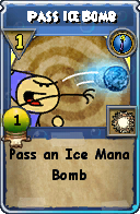 Wizard101 Cantrips spell card: Pass Ice Bomb, Spell ID 8539