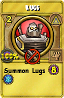 Wizard101 Myth spell card: Lugs, Spell ID 8541