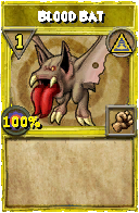 Wizard101 Myth spell card: Blood Bat, Spell ID 8543