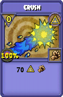 Wizard101 Myth spell card: Crush, Spell ID 8555