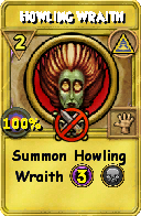 Wizard101 Myth spell card: Howling Wraith, Spell ID 8567