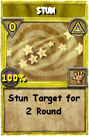 Wizard101 Myth spell card: Stun, Spell ID 8571