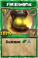Wizard101 Life spell card: Fire Elemental, Spell ID 8572