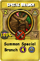 Wizard101 Myth spell card: Special Branch, Spell ID 8575