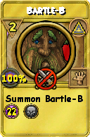 Wizard101 Myth spell card: Bartle-B, Spell ID 8578