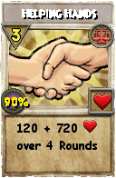 Wizard101 Balance spell card: Helping Hands, Spell ID 8581
