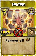 Wizard101 Myth spell card: Shatter, Spell ID 8591