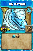 Wizard101 Ice spell card: Ice Wyvern, Spell ID 8594