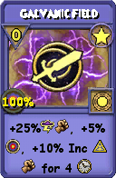 Wizard101 Star spell card: Galvanic Field, Spell ID 8607