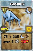 Wizard101 Moon spell card: Frostbite, Spell ID 8613
