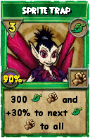 Wizard101 Life spell card: Sprite Trap, Spell ID 8615